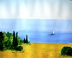 Nr. 404 Rapsfeld am Meer (klein), Format: 30 x 20 cm, Preis o. Rahmen: 20 &euro;