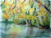 Nr. 343 Wasserspiegelung im Herbst, Format: 30 x 40 cm, Preis o. Rahmen: 50&euro;