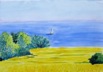 Nr. 184 Rapsfeld am Meer, Format: 30 x 40 cm, Preis o. Rahmen: 50 &euro;
