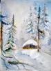 Nr. 281 Winterlandschaft (AK), Format: 30 x 40 cm, Preis o. Rahmen: 50&euro;