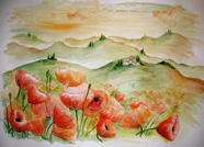 Nr. 255 Mohn in der Toskana (gro&szlig;), Format: 70 x 100 cm, Preis o. Rahmen: 100 &euro;